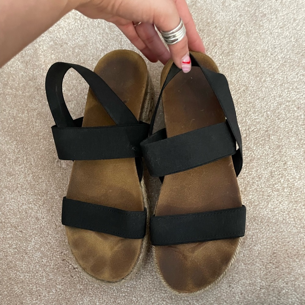 Black Steve Madden platform sandals